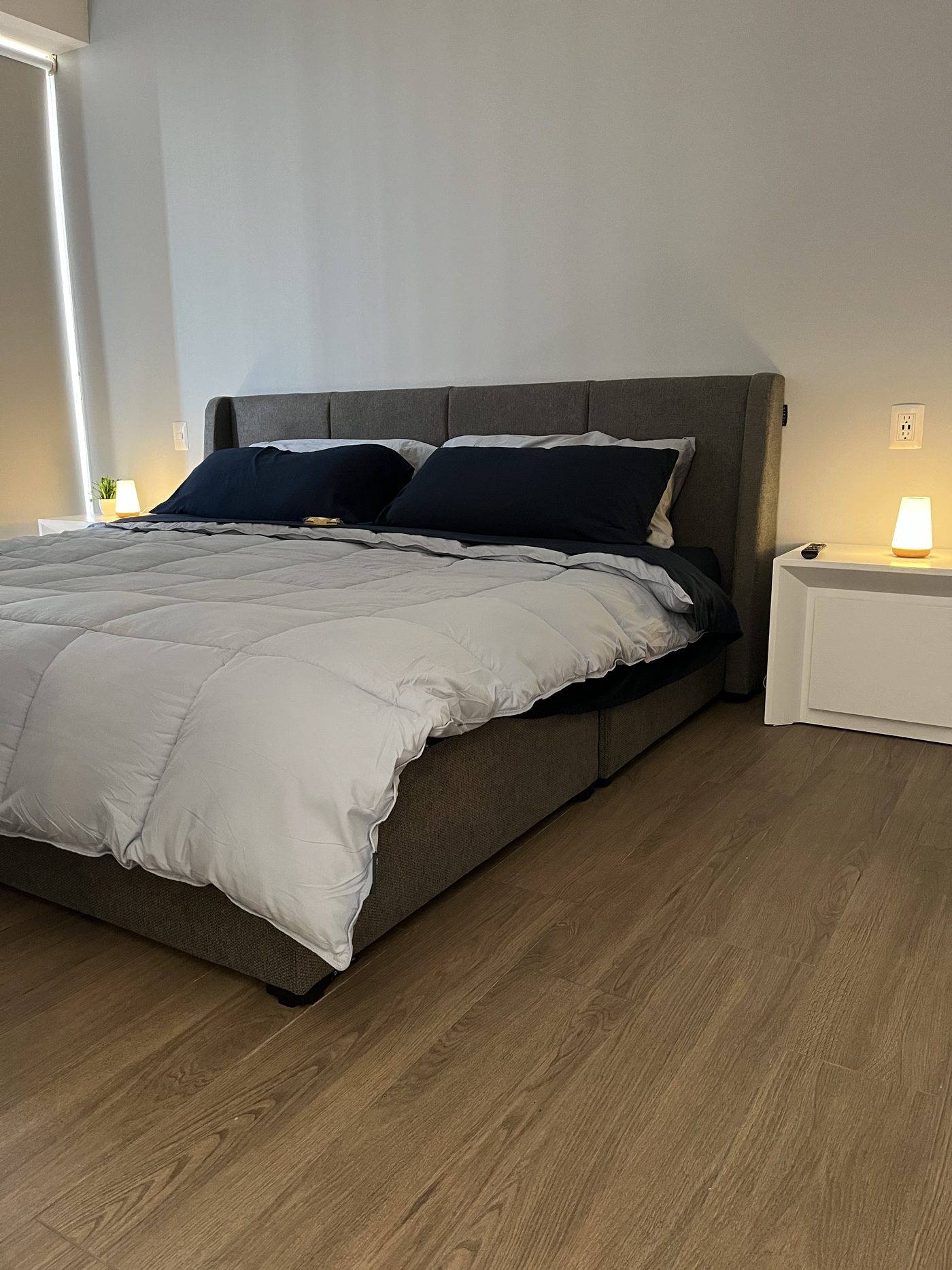 Bedroom, angled view