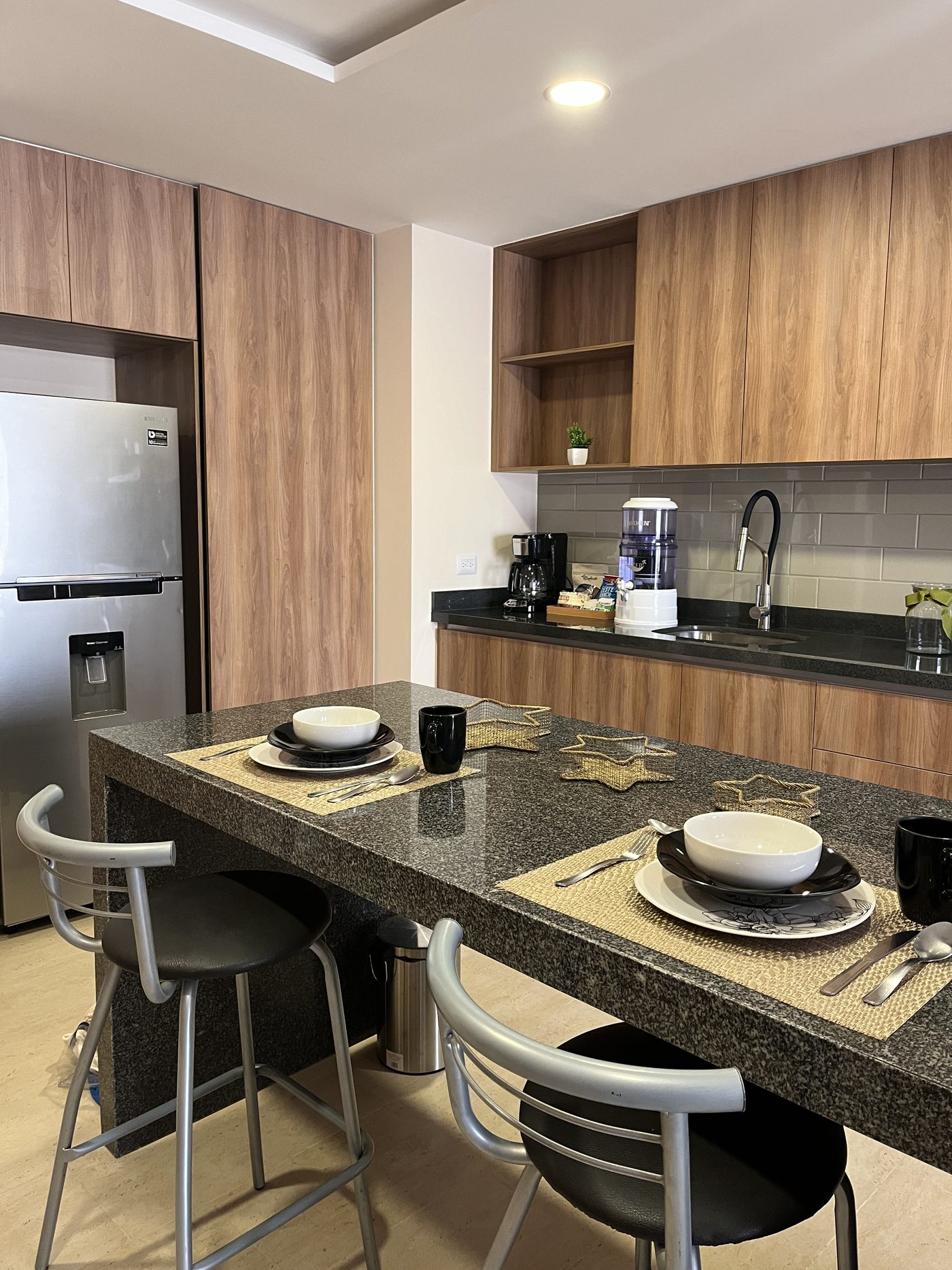 Kitchen, second angle with refrigerator